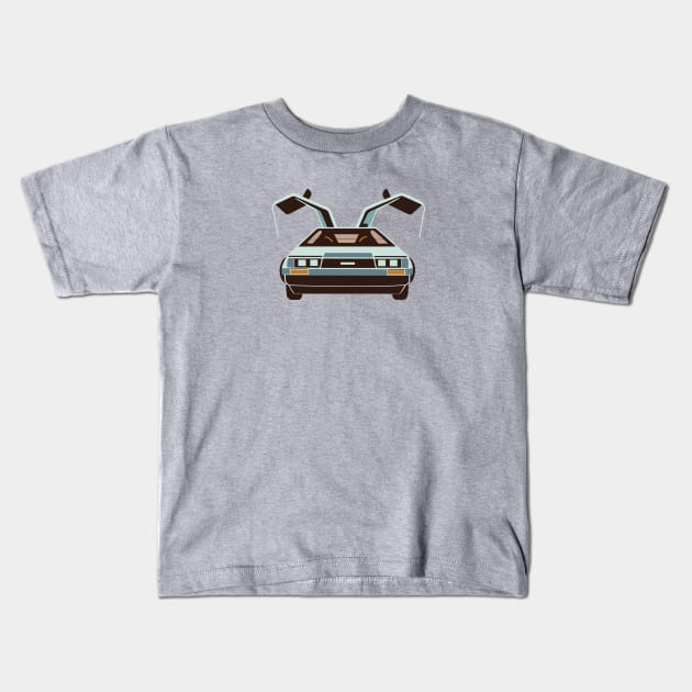 Back to the Future Day – Delorean Kids T-Shirt by irfankokabi